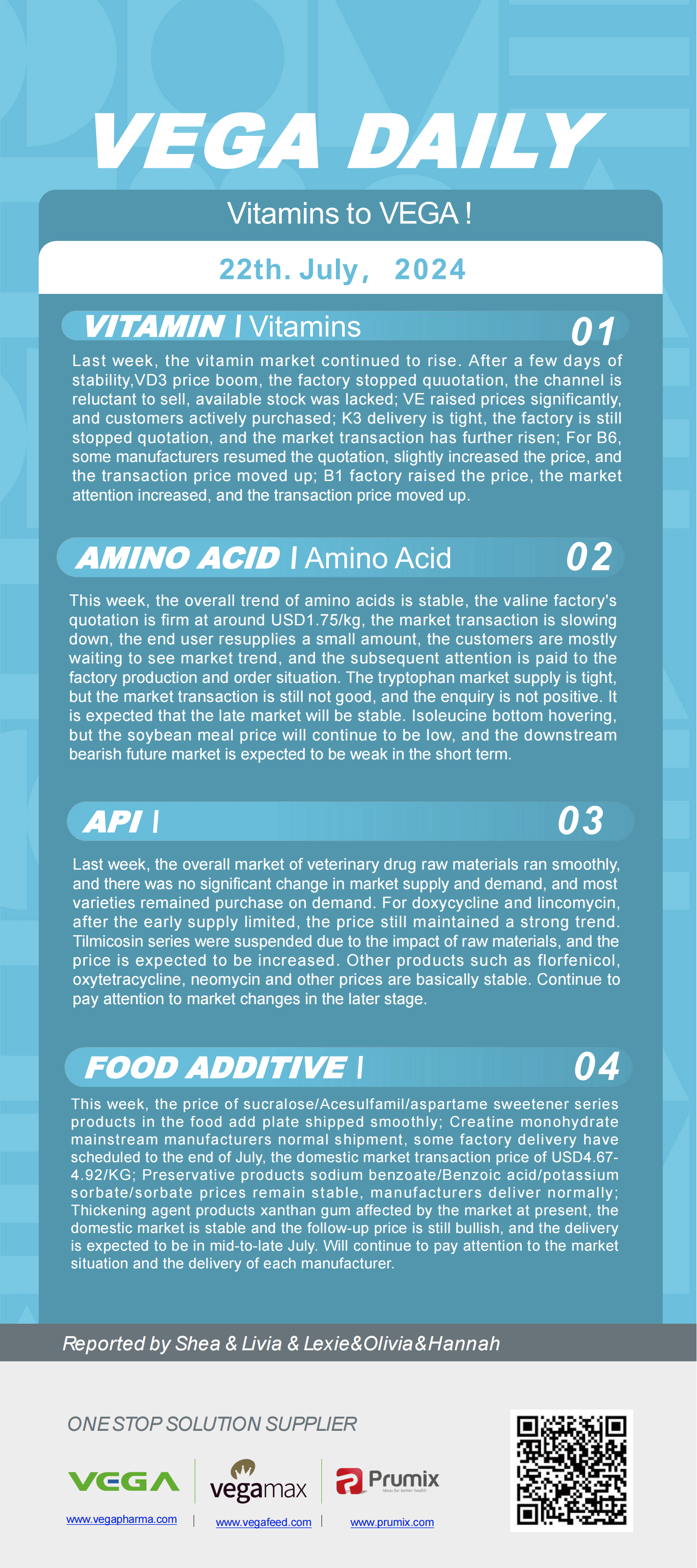 Vega Daily Dated on Jul 22nd 2024 Vitamin Amino Acid APl Food Additives.png